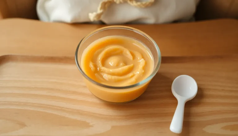 Purées et compotes pour bébé de 5 mois : recettes, quantités et menu type